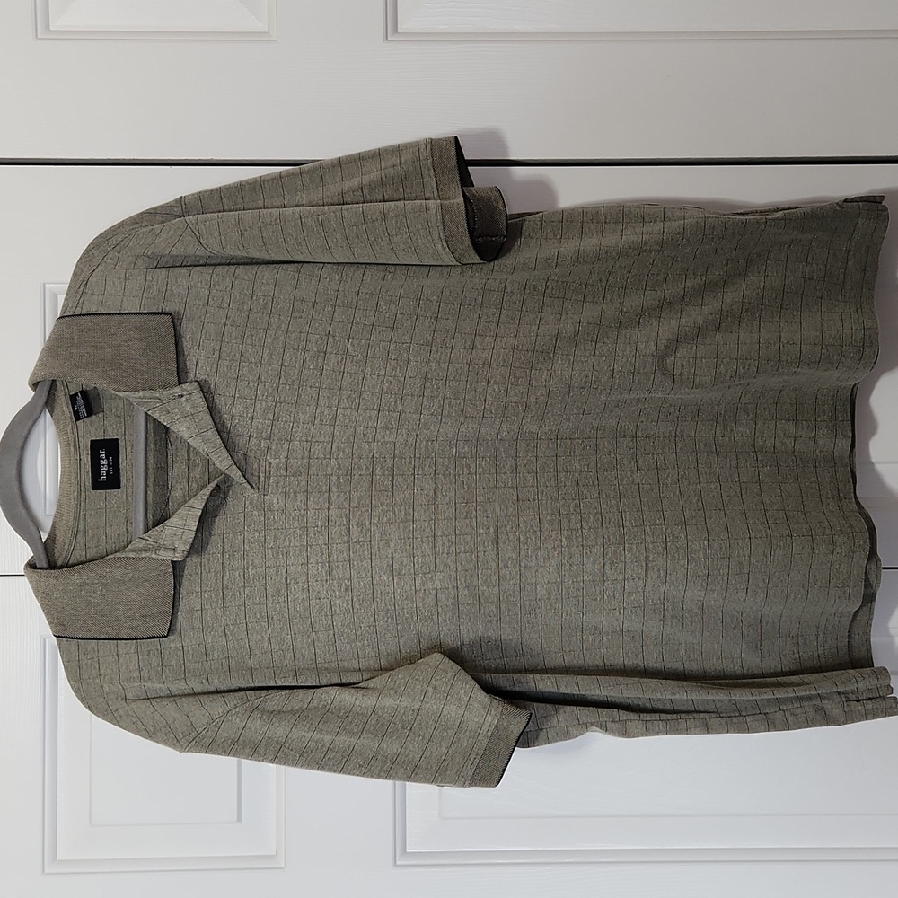 Haggar Men's Polo Shirt in Olive Green